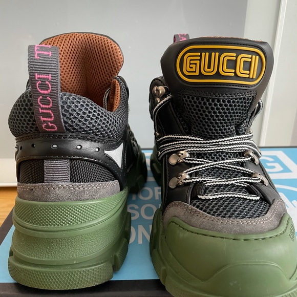 GUCCI FLASHTREK GREEN, REMOVABLE CRYSTALS SIZE 36 - Picture 4 of 5